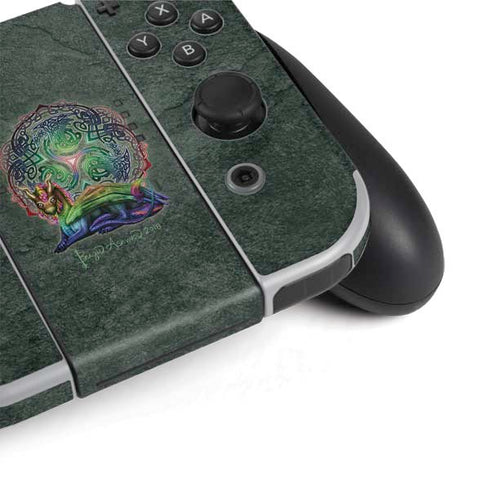 Brigid Ashwood Celtic Dragon Nintendo Switch OLED (2021) Skin